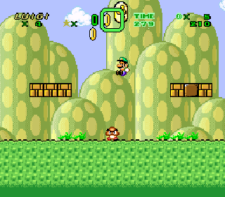 Screenshot Thumbnail / Media File 1 for Super Mario World (USA) [Hack by Anikiti v1.2] (~Luigi's Adventure) (Ja)